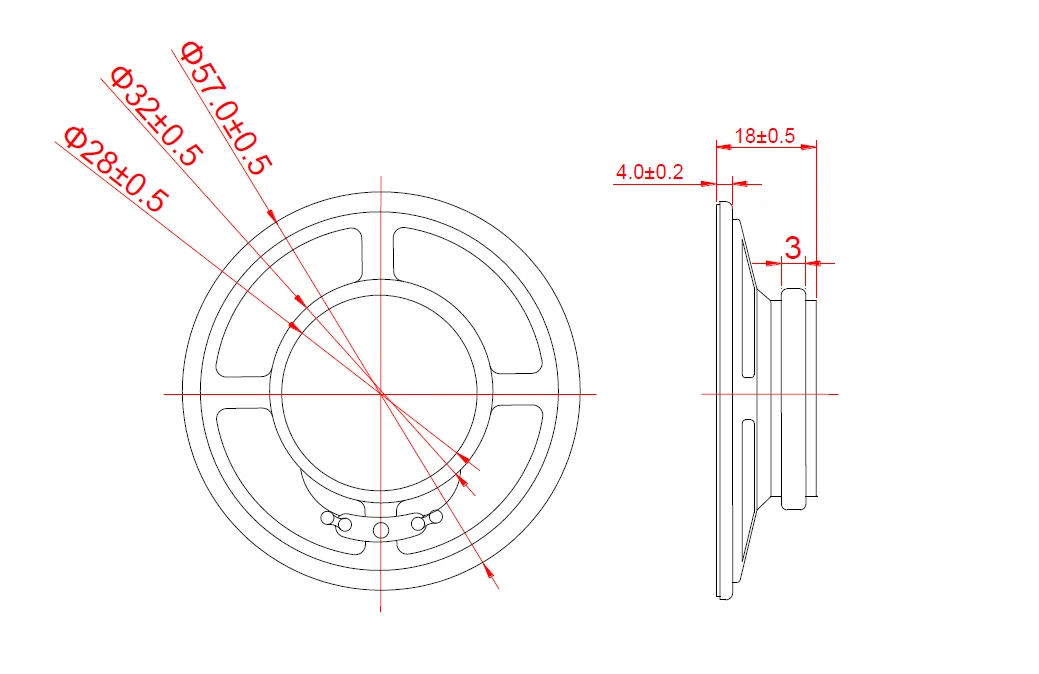 Good sound mini speaker 57mm raw speaker full range horn 8 ohm 2w loudspeaker parts