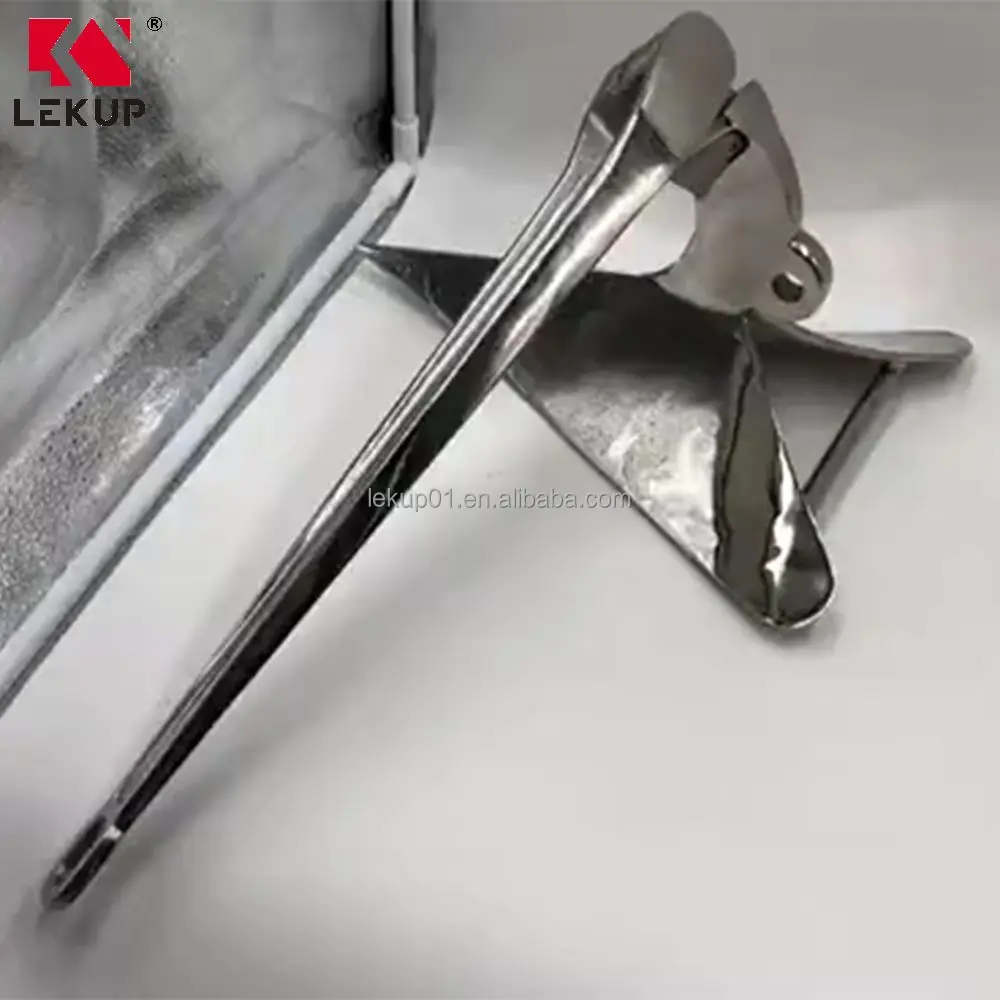 Hot Sale Marine Hardware Yacht Plow Anchor 316 Stainless Steel Swivel Plough Anchor Boat Accessories Plough Anchor