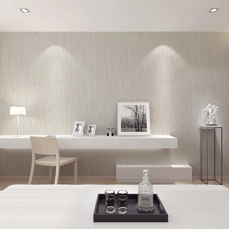 Home decor plain wall paper vinyl textured solid color 3d wallpaper peel off stickers paper