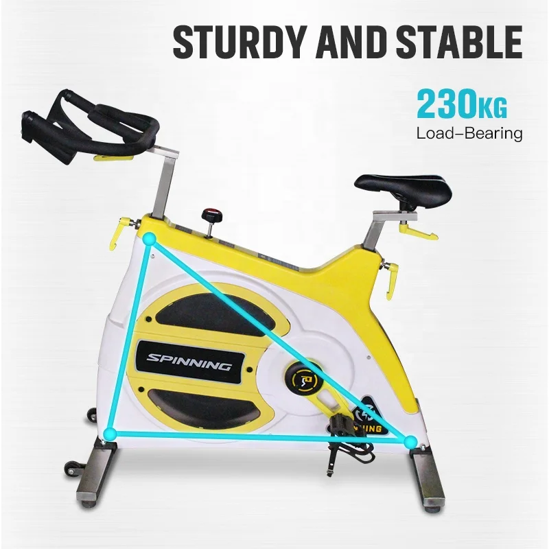 Bodybuilding aluminum alloy exercise bike with height adjustment