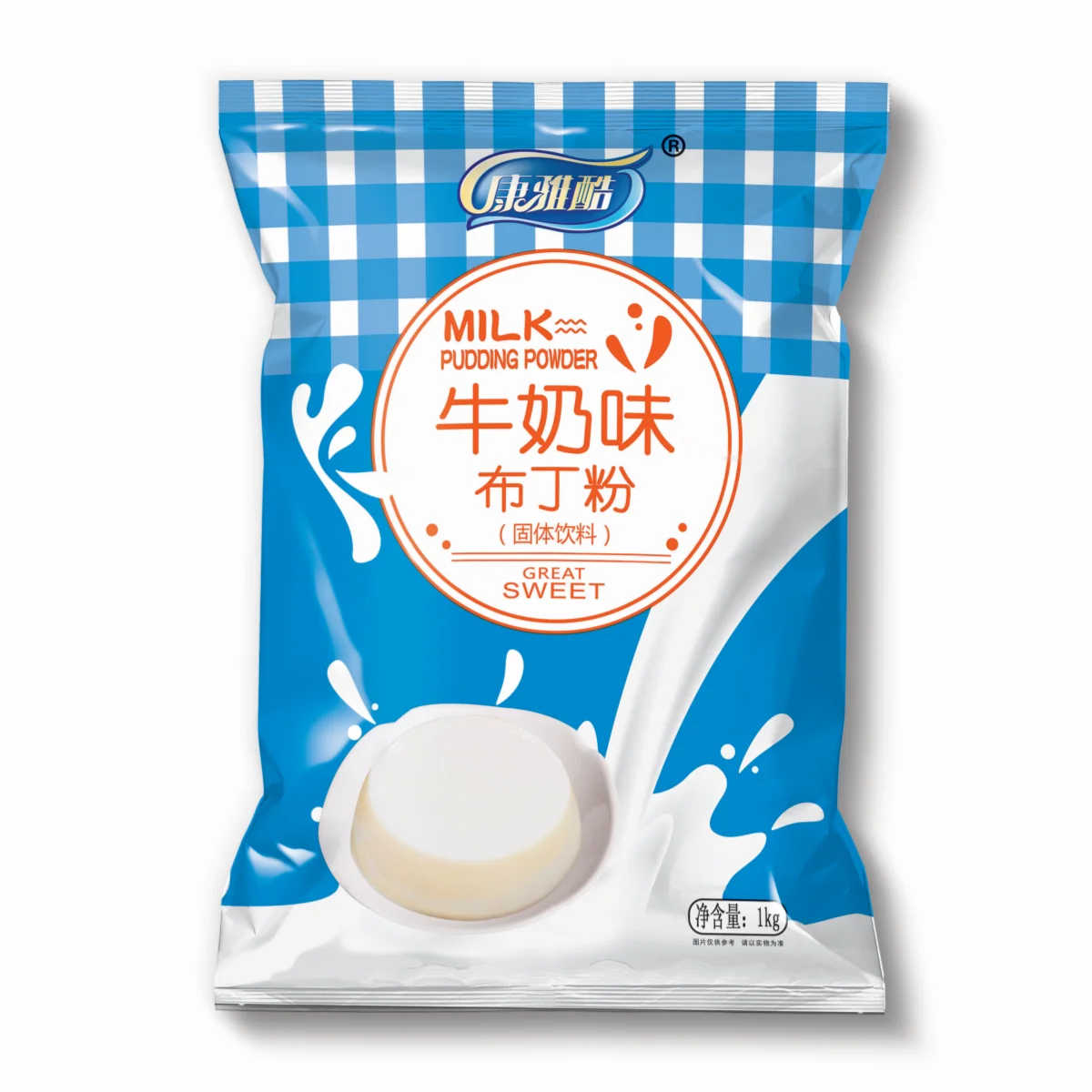 Manufacture Wholesale Fruit Milk Mix 1kg Egg Strawberry Mango Pudding Powder for Children