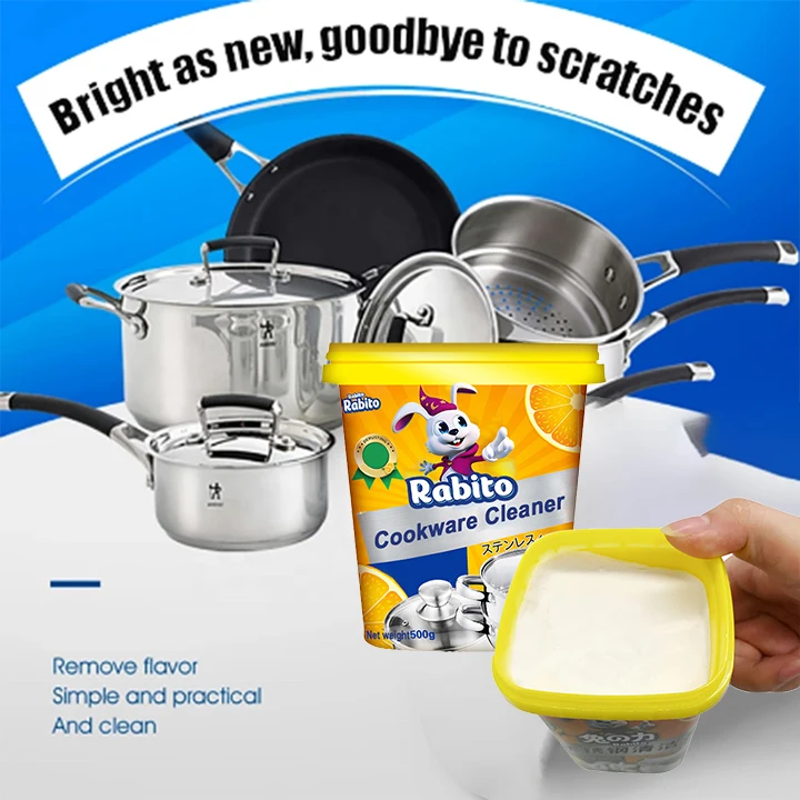 Kitchen Utensils Rust Cleaning Paste Tableware Dishwashing Paste Burnt Black Pot Rust Magical Stainless Steel Cookware Cleaner