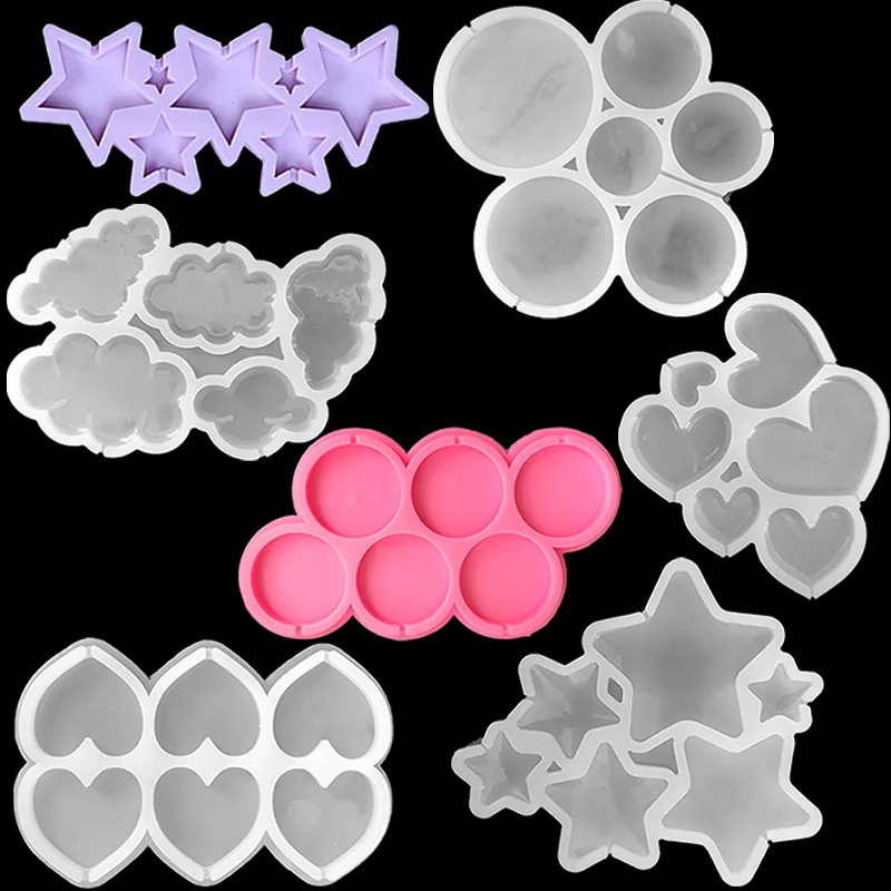 HY Lollipop Molds Silicone Round Heart Star Lolly Hard Candy Sucker Mold