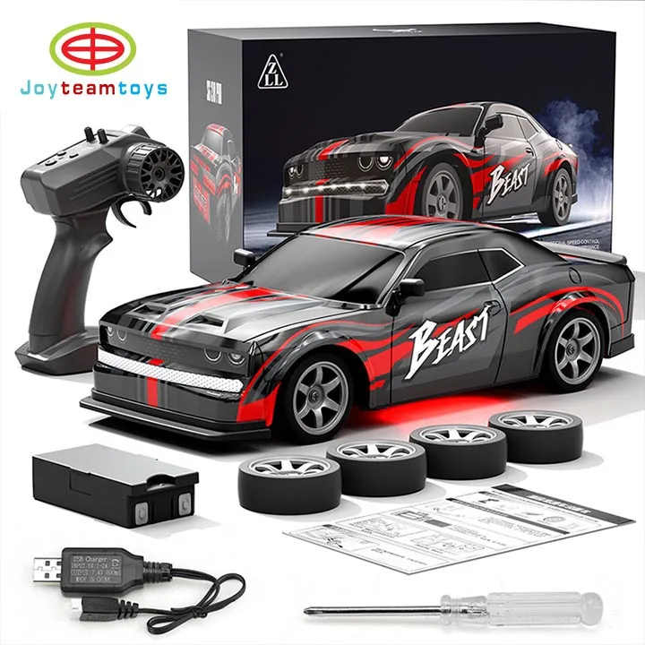 2.4G Drift RC Car With Remote Control 4WD Wheel Drive 1/16 Traction Car Lightweight Racing Toy Model