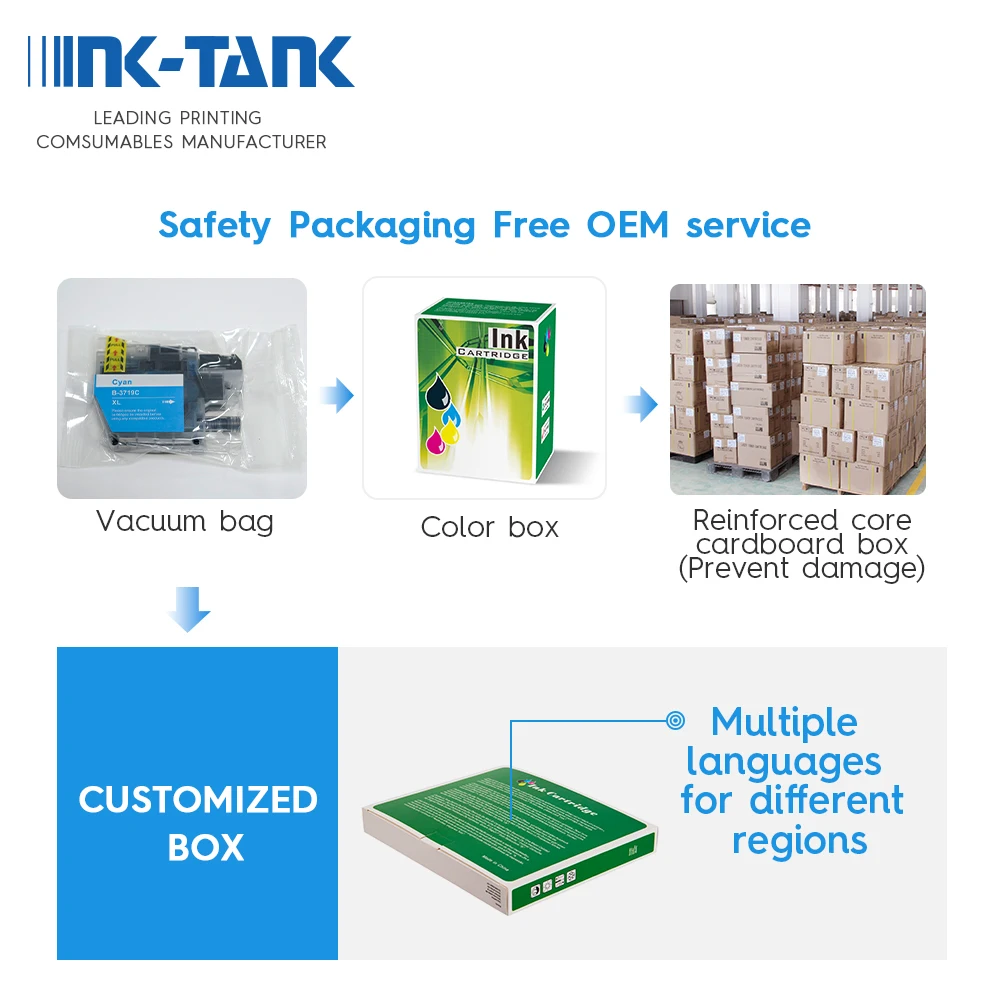 INK-TANK LC492 LC492XL 492XL Premium Color Compatible Inkjet Cartridge for Brother MFC-J2340DW MFC-J3540DW MFC-3940DW Printer