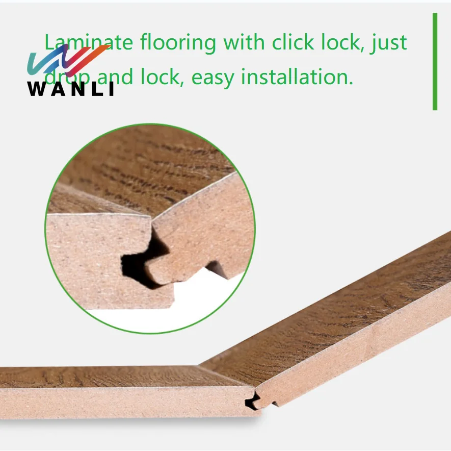 7mm wood AC3 AC4 Embossed EIR Top Quality Waterproof Interior Laminated Flooring