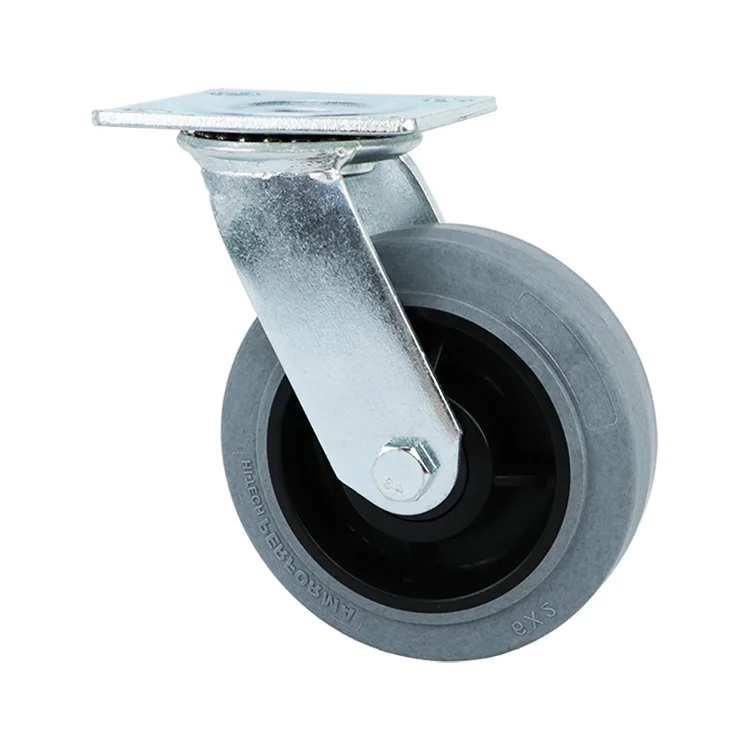 3/4/5/6/8 inch Gray tpr anti static Thermoplastic Rubber caster wheels