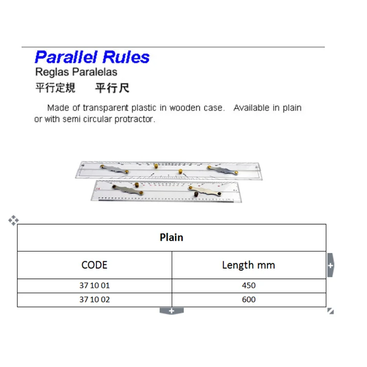 
IMPA371001 Marine Plastic Parallel Ruler Nautical parallel scale 450mm/600mm 