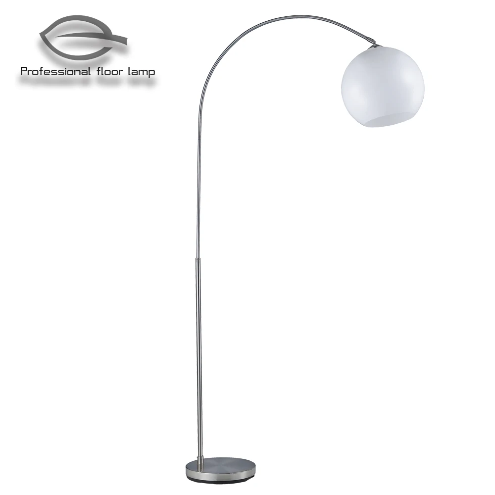 Arc Iron with Acrylic in Satin Nickel Colour Round Acrylic Shade  Arc Tube Fishing Led Floor Lamp