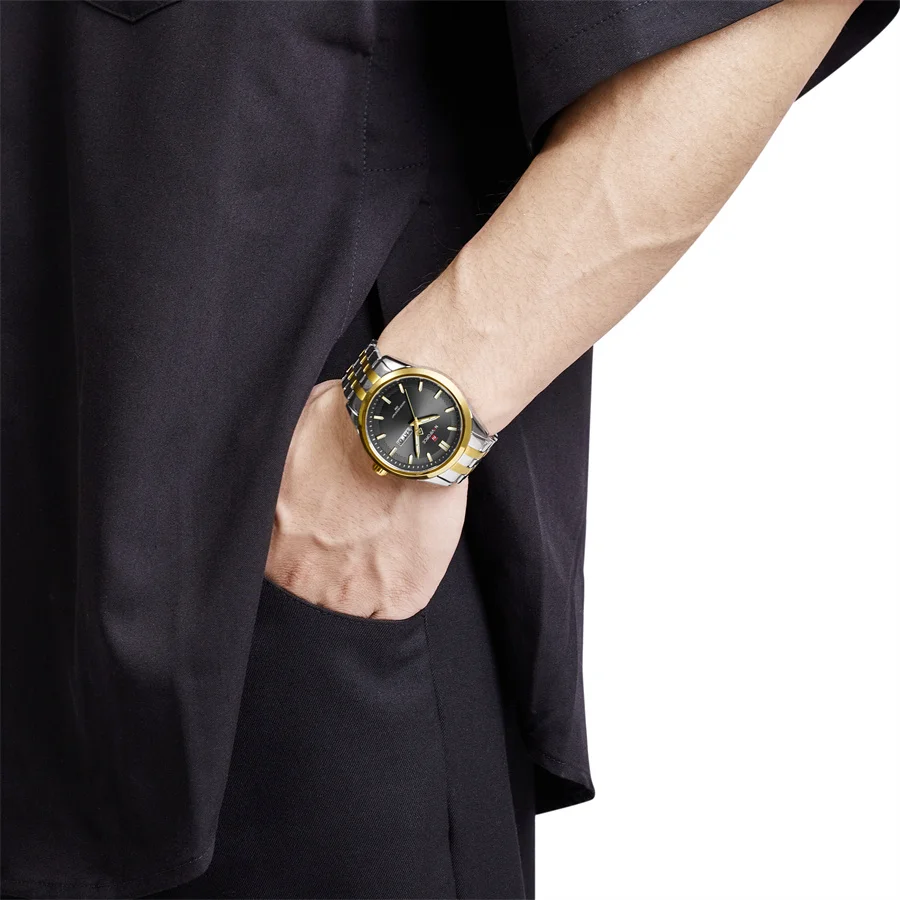 NAVIFORCE 9203 Mens Watches Luxury Quartz Watch Factory Wholesale Stainless Steel Water Resistant Luminous Wrist Watch
