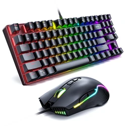 ONIKUMA G26 Optical Backlit Wired Mechanical Black RGB Gaming Keyboard And Mouse Combo