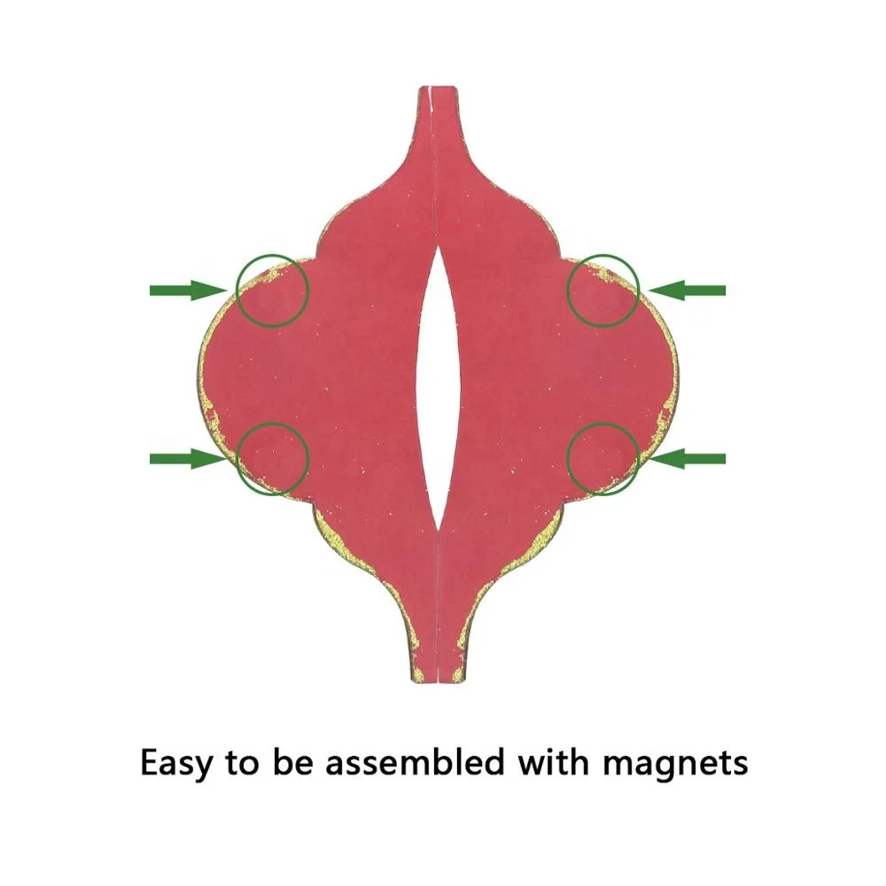 Umiss Paper Honeycomb Ornaments,  Handmade Hanging Christmas Tree, Shopping Mall Table and Window Display Decoration Backdrop