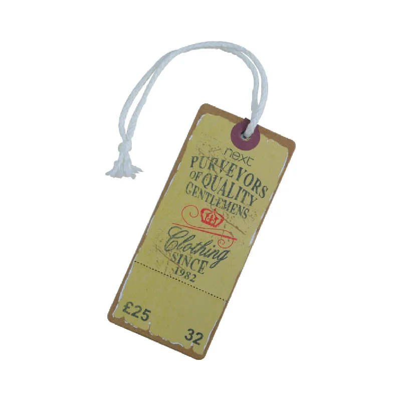 China luxury coated paper printed hang tag for jeans garment template T-shirt hang tag labels