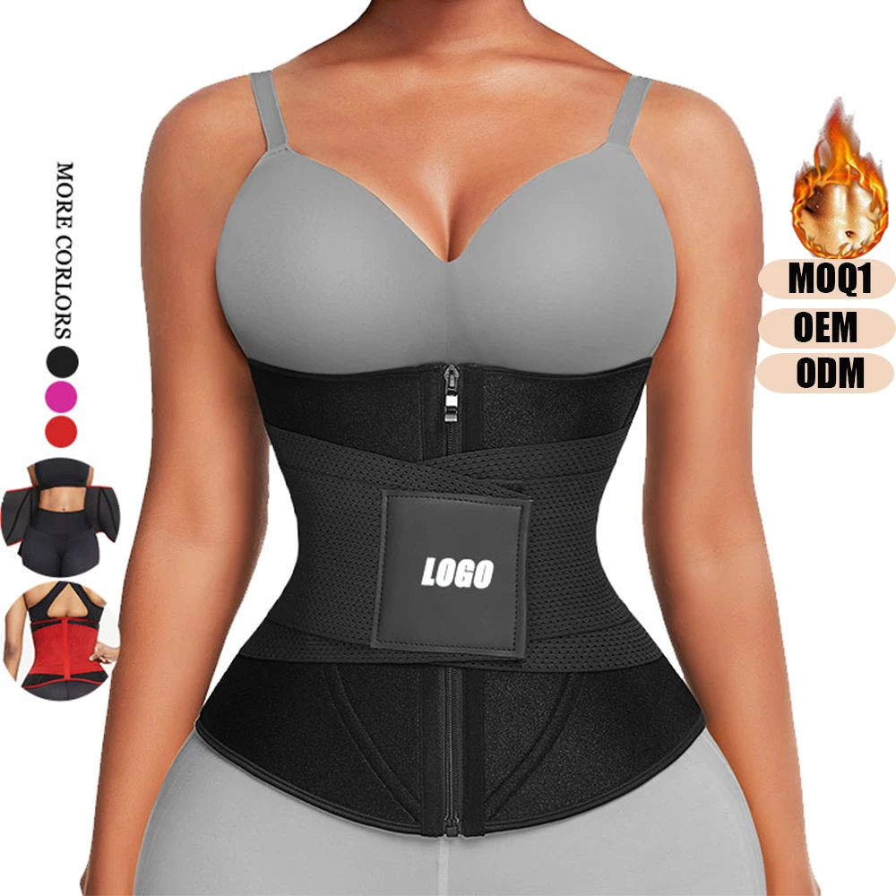 IN STOCK wholesale neoprene pink plus size waist trainer slim fitness sauna waist trainer belt corset women