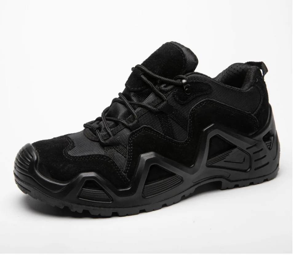 TSB07-2 Ukraine VANEDA suede cow leather tactical shoes ankle boots high top boots walking black short shoes