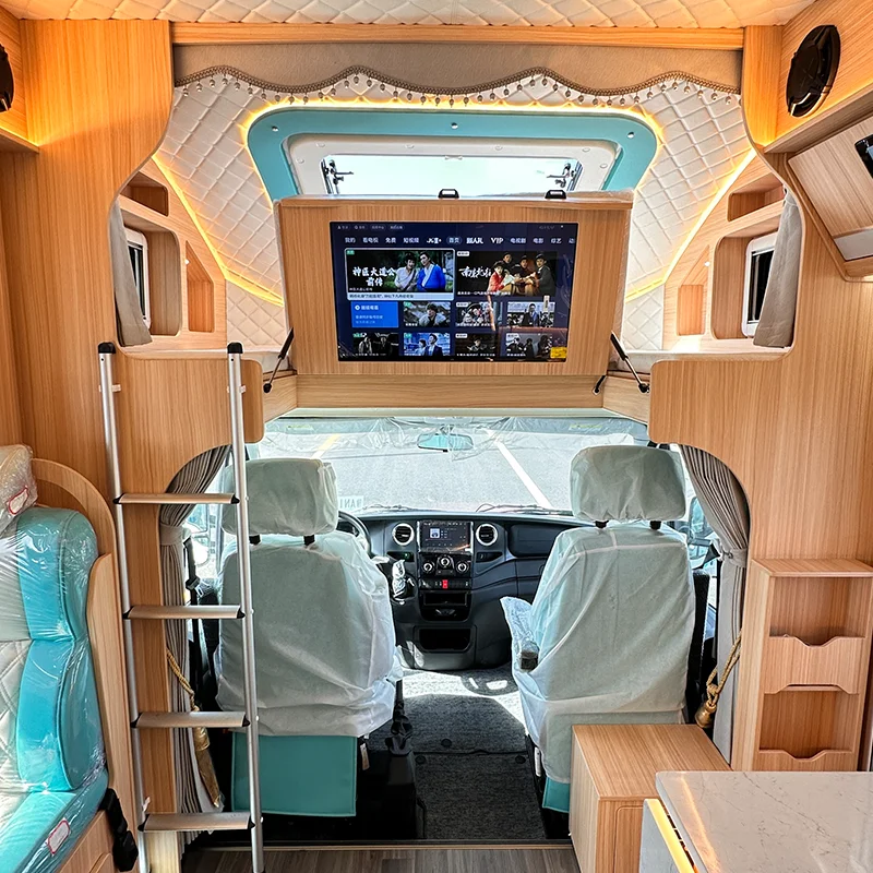 Motorhome caravans 6m caravan house car 4-6 people luxury rv camper camper van factory custom