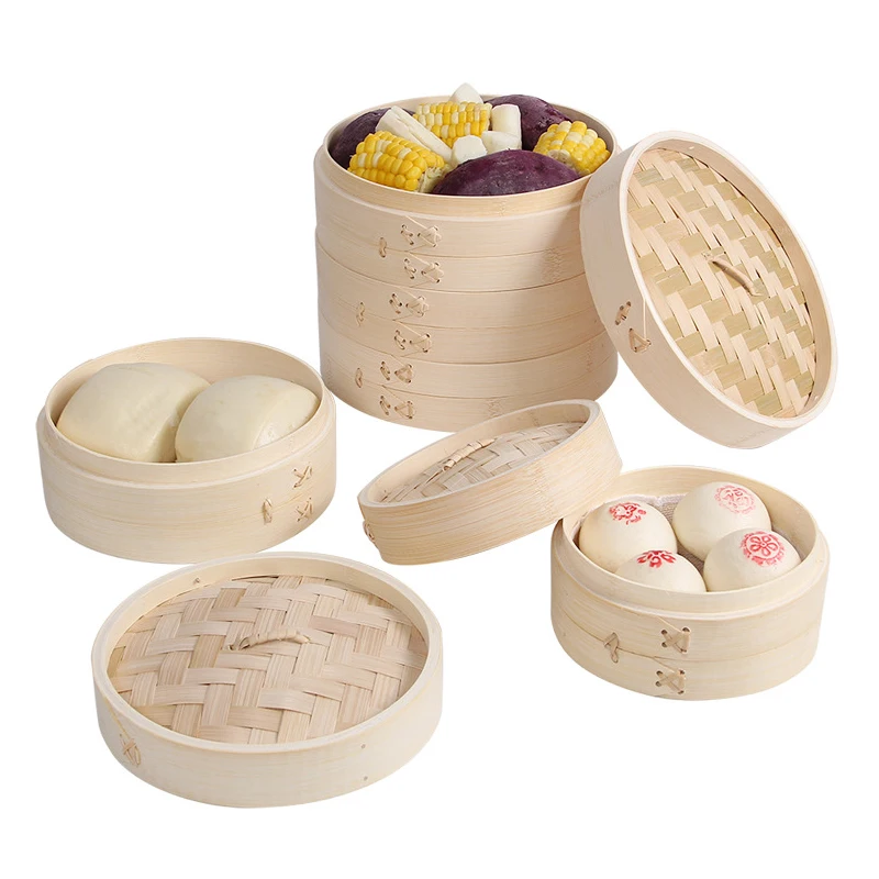 2022 New Arrivals  High quality 100% Handwork Natural Classic Traditional Design Bamboo Steamer