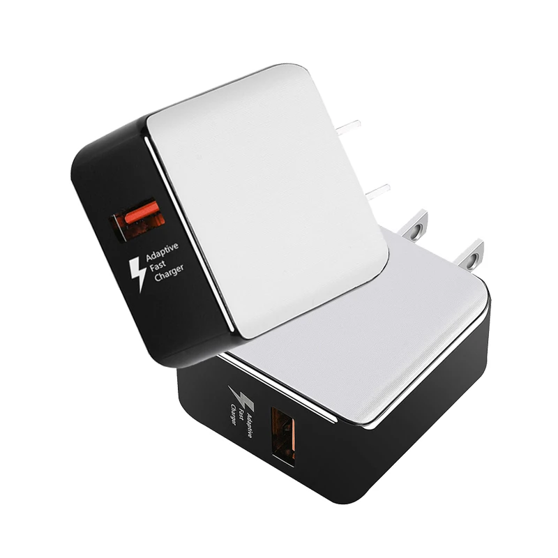 PC fireproof material port  USB phone Fast charger QC3.0 USB travel wall charger EU US UK Available for mobile phones