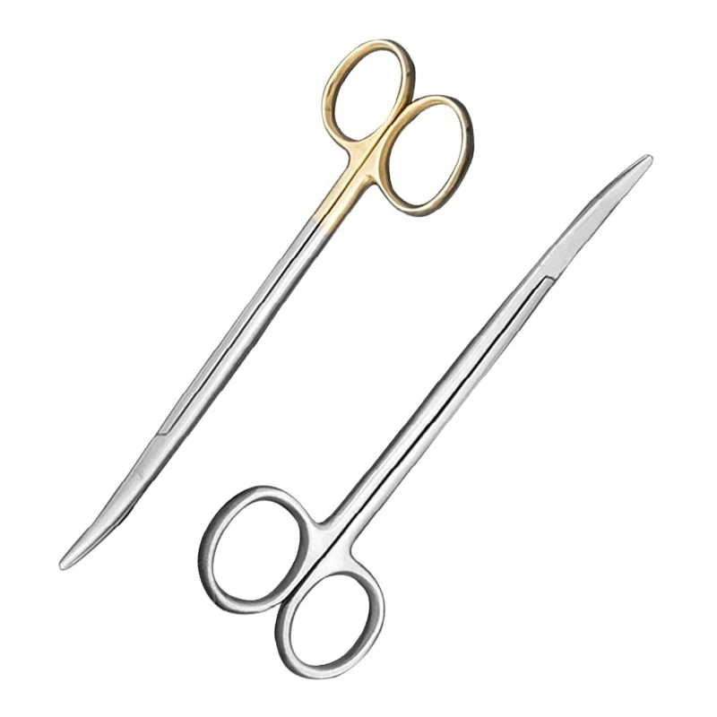 Gold Handle Stainless Steel Straight Cutting Tonsil Non-damaged Vocal Cord Cutter Scissors 14/16/18/20/22cm Medical Instruments