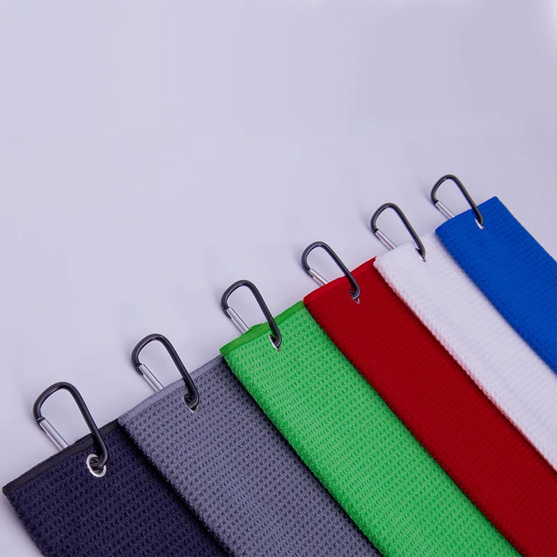 Waffle Golf Towel Custom Microfiber Pineapple Lattice Golf Sports Towel with Embroidered logo