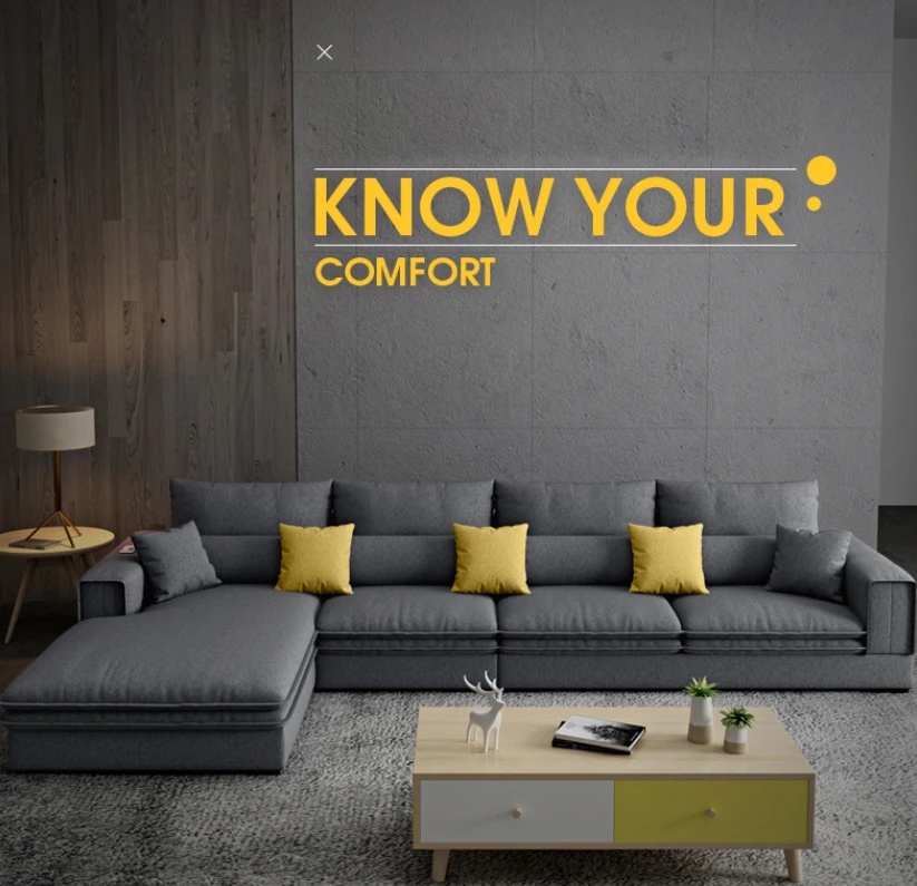 
Wholesale factory new l shaped modern simple furniture set design large sofa sectional combination sofa for living room 