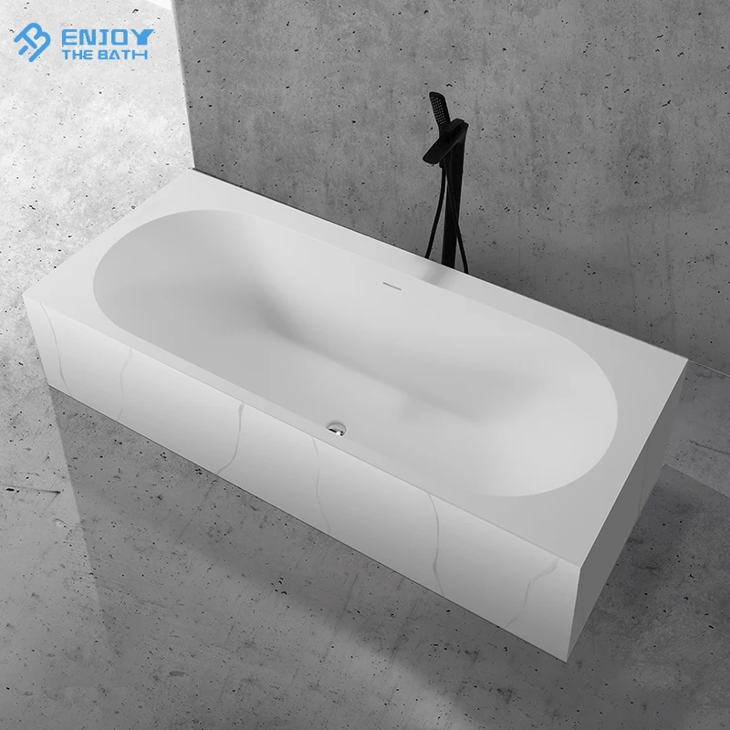 Freestanding Marble Stone Bathtub for Bathroom Artificial Stone Bath Tub