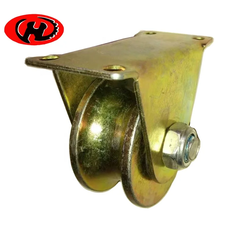 U groove roller  for Sliding gate round grooved pipe wheel roller pipe track wheel