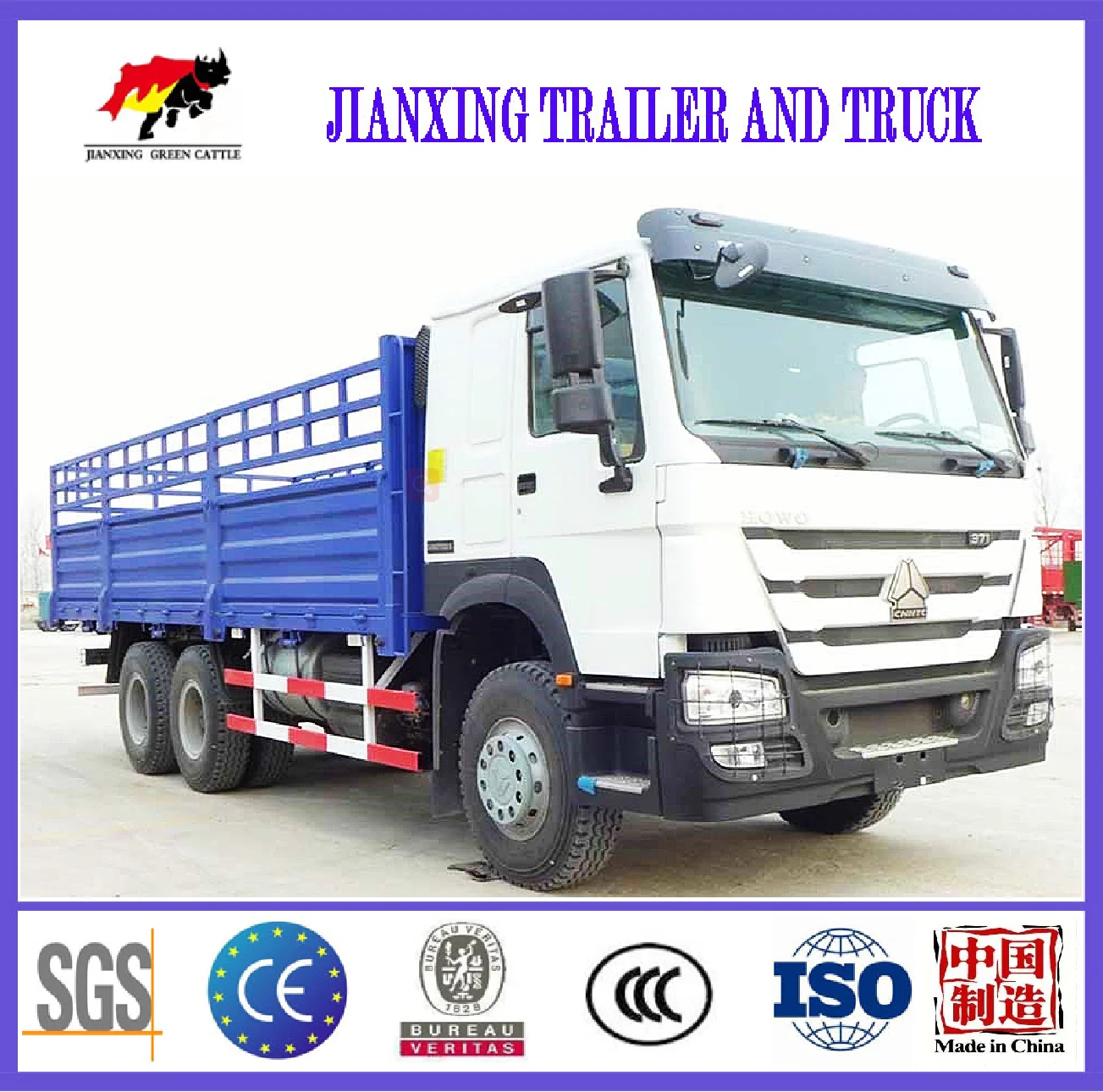 Howo 6x4 336 371hp Sinotruk Howo Cargo Truck Camera 10 11 CE Single Manual Operation Fence Sino Truck Cargo Car 371 For Ethiopia