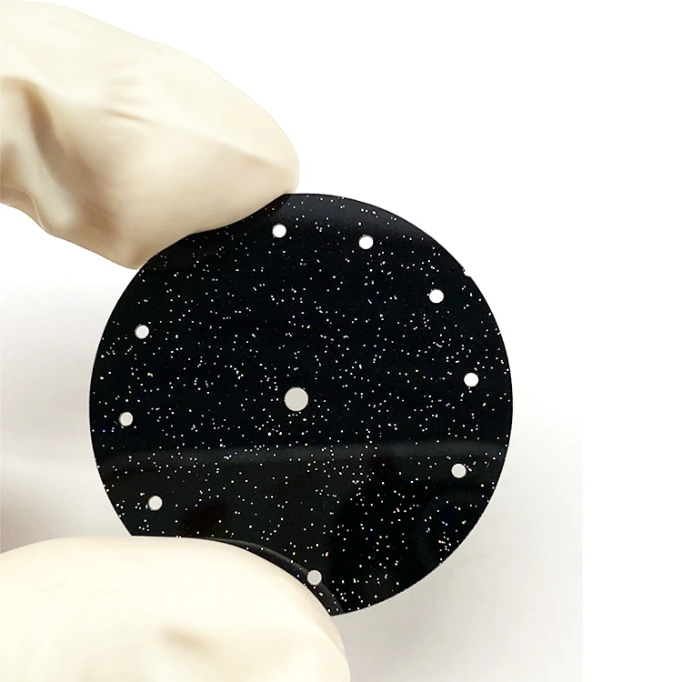 2824-2 SW200 Movement 285MM Blank Mirror Glitter Enamel Watch Dial for Glitter Watch