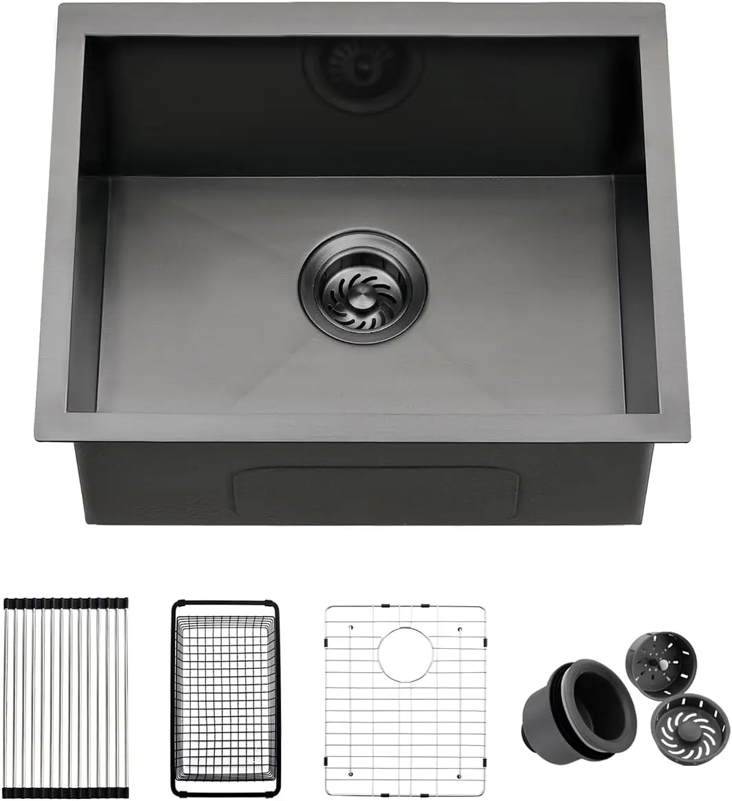 Small Size Single Bowl Kitchen Sink Portable Stainless Steel Sink  Outdoor Kitchen Bar Sink