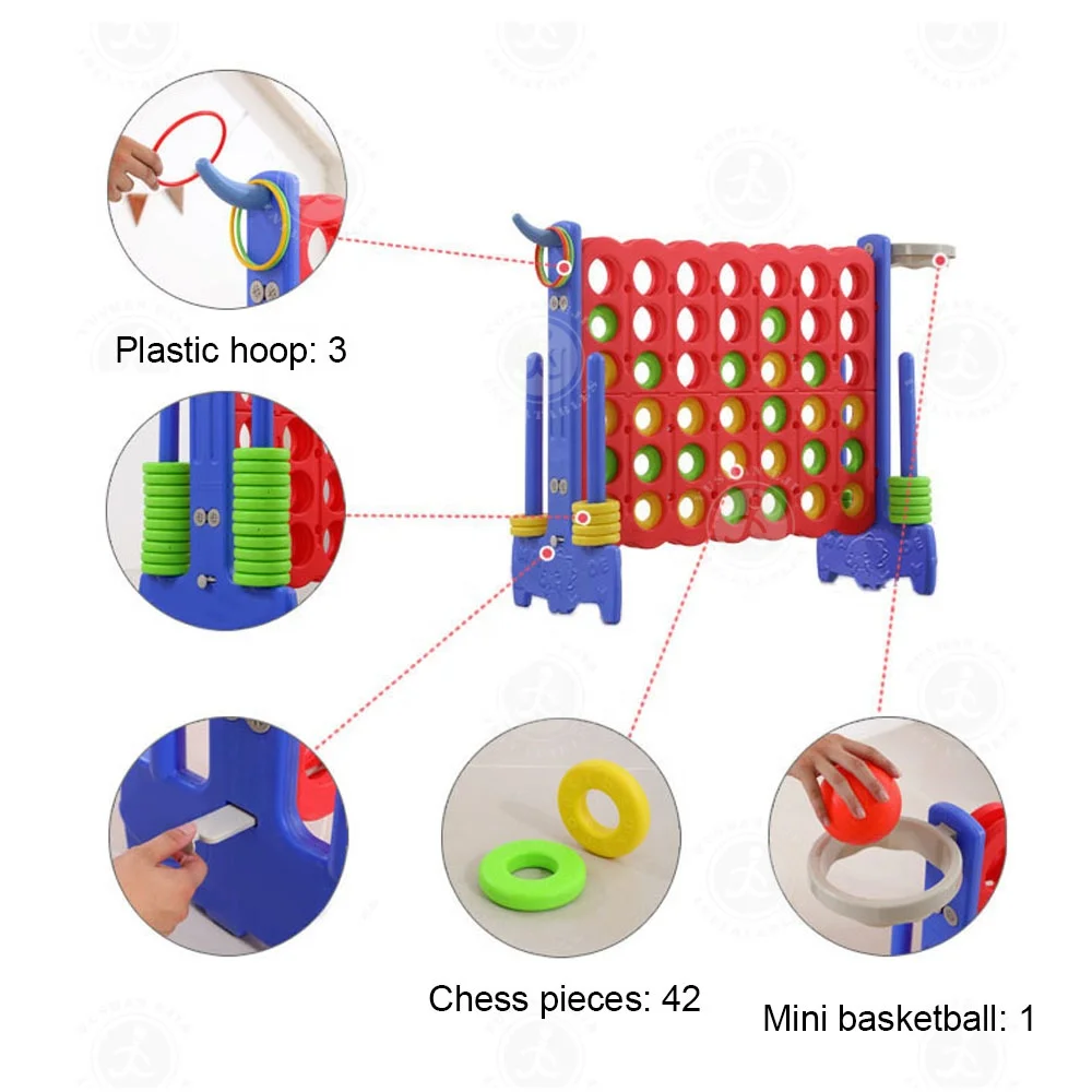 Giant 4 In A Row Jumbo 4-to-Score Giant Game Indoor Outdoor Family Connect Board Game for Kids