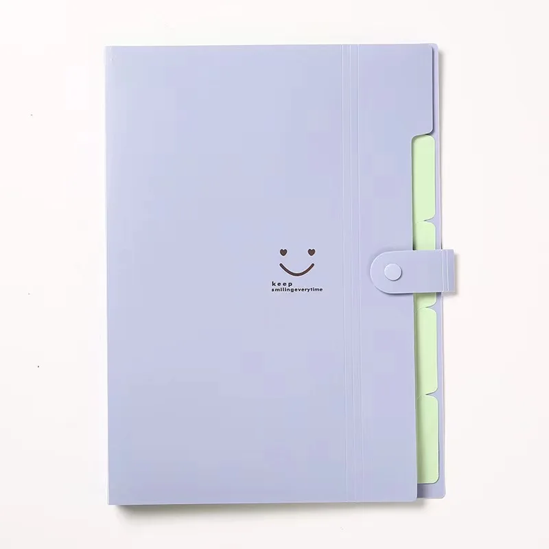 Wholesale Price Document Folder Pocket Plastic Folders Portable A4 Size Paper Expanding File Folder