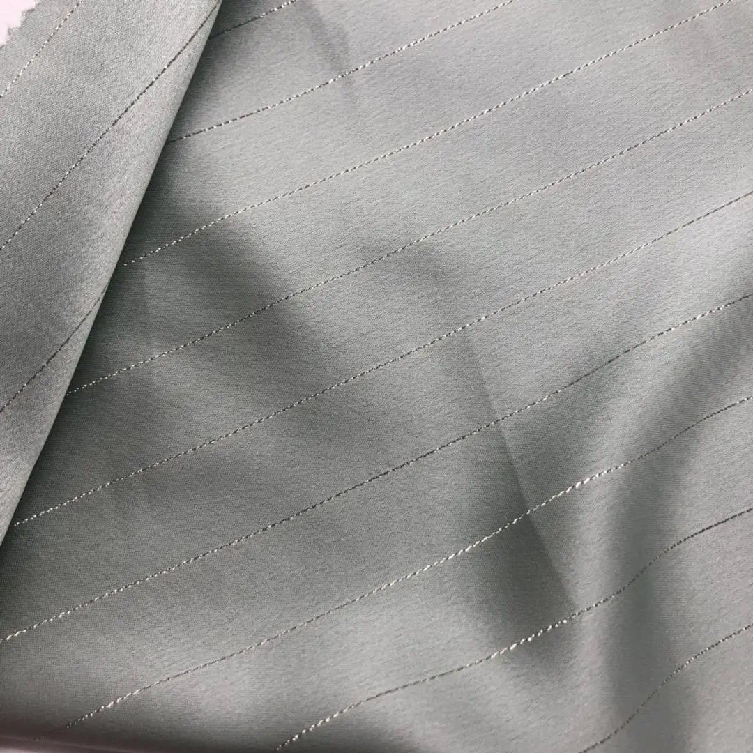 
Polyester woven char-muse silk satin ace wove fabric with lurex 