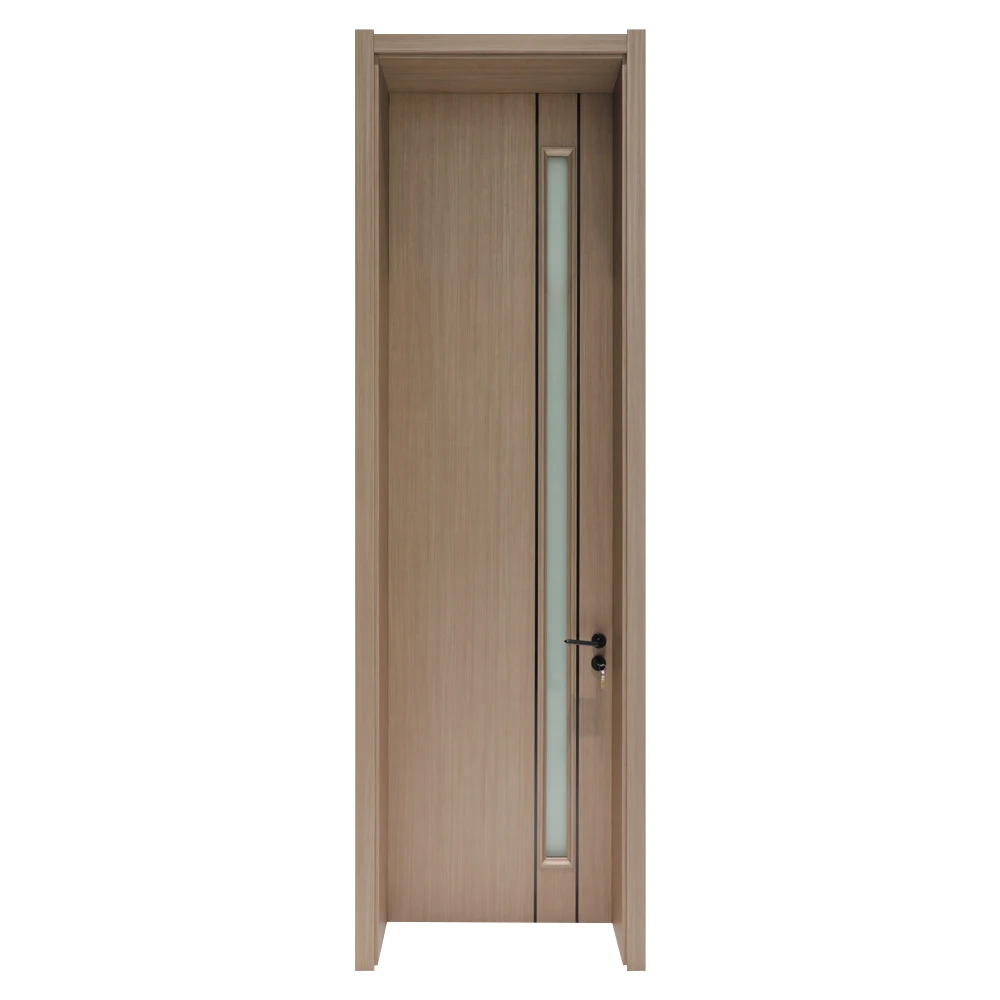 Waterproof Interior White Bedroom WPC Door PVC Wooden Door Design With Door Frame For direct sales china wholesale
