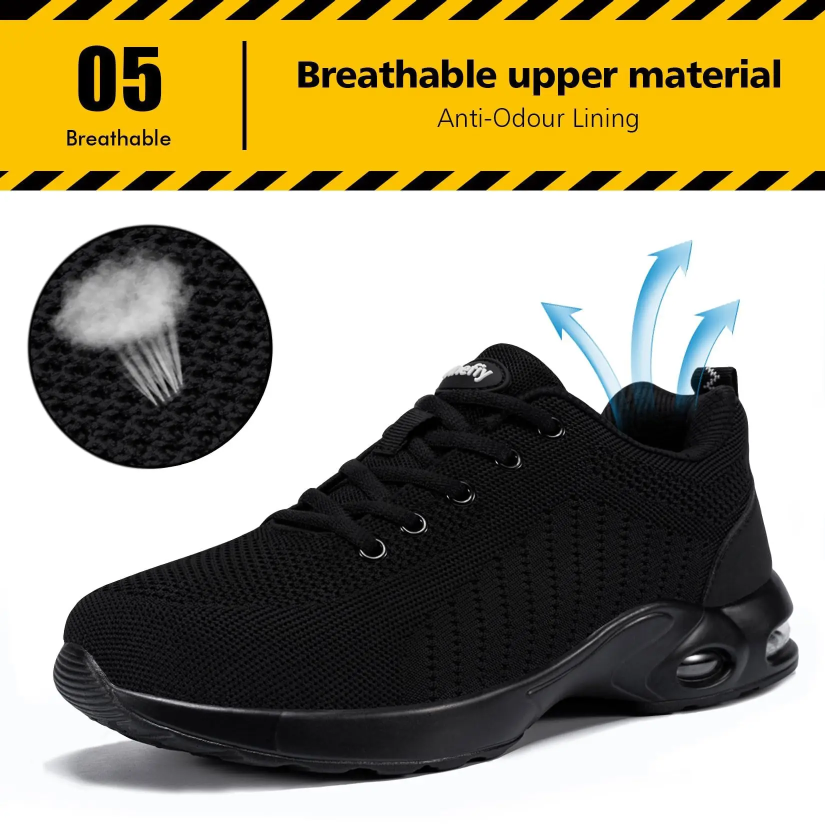 SeeMore Sports Shoes Resistant Puncture Proof Work Sneaks Breathable Shoes Lightweight Comfortable Anti Slip