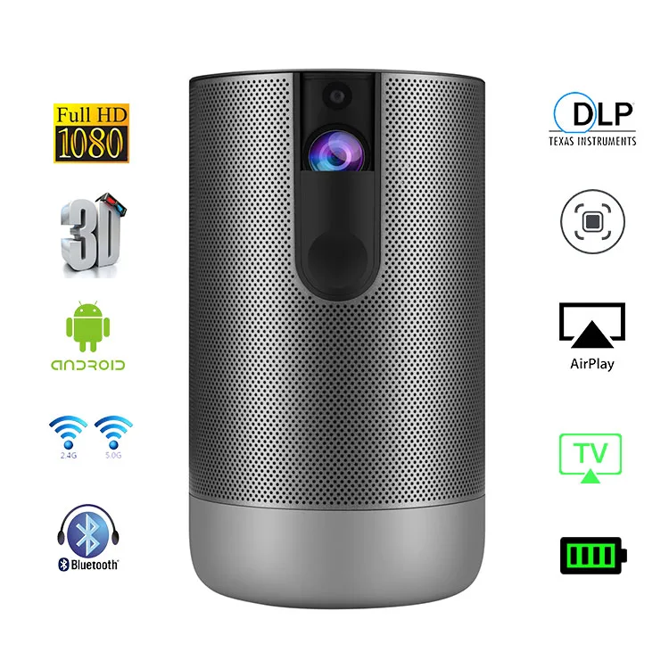  Sunchip новейший 3D 4K беспроводной проектор 1080P DLP Smart Mobile Rockchip Android мини светодиодный
