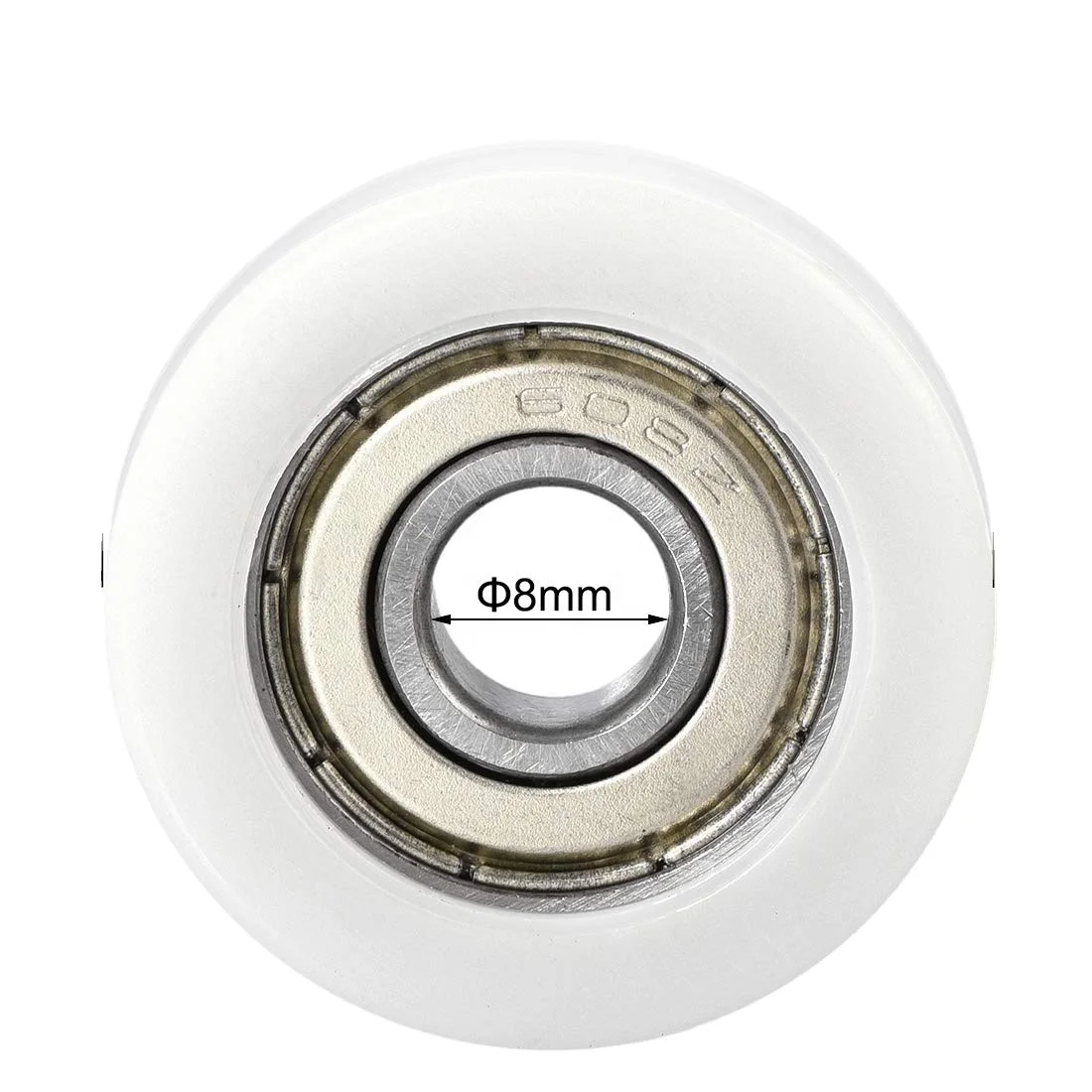 PU Wheel Rollers Rubber Roller Pulley Nylon Coated Ball Bearing Sliding Wheel for for door window caster conveyor 608zz