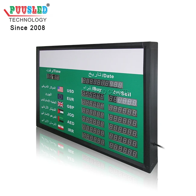 led currency display board indoor bank currency exchange rate led board for bank indoor bank currency exchange rates display
