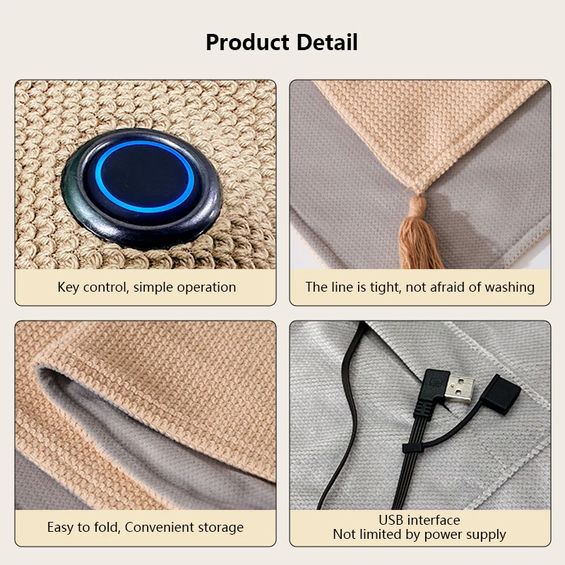 Office Use Wireless Creative USB Warm-up Wearable Electric Heating Blanket elektrisch deken Portable Heating Shawl