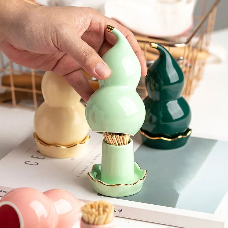 
Jade-cer ceramic toothpick-holder for home for restaurants hotels rotating tabletop 