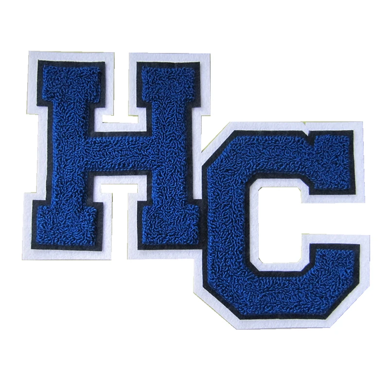 Wholesale Iron On Custom A-Z Letters Hand Embroidered Chenille Iron Patches