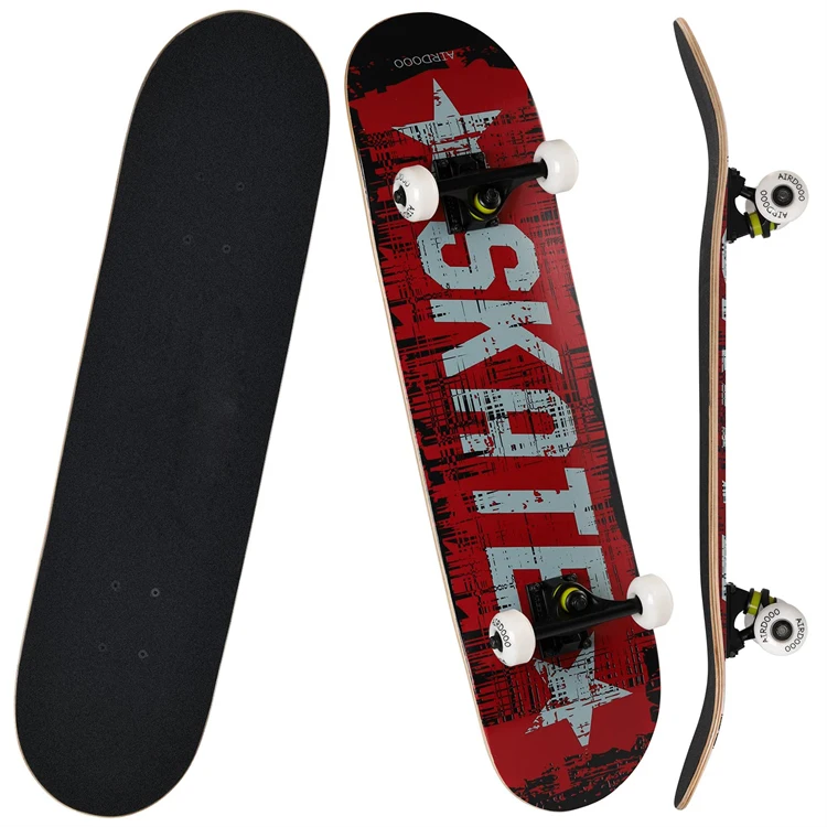Double Kick 31 inch Skate Board 7ply Maple Complete Skateboard Profesional for Beginners
