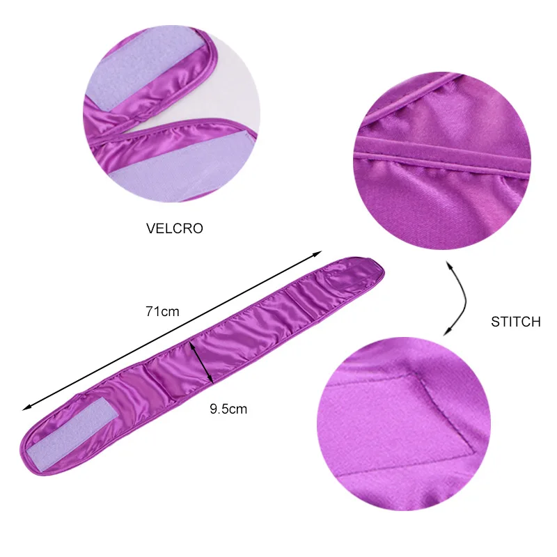 Velcro headband SPA Makeup Headband silk stain adjustable hair bands