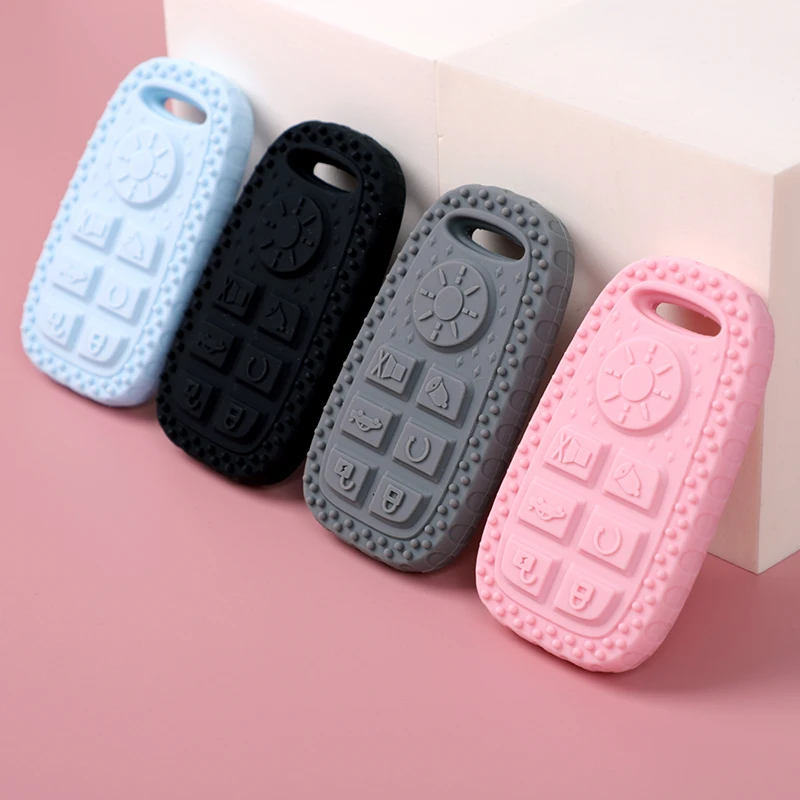 Lohas BPA Free Food Garde Remote Control & Car key Shape Baby teethers Silicone Teether toys for 0-6 Months Babies