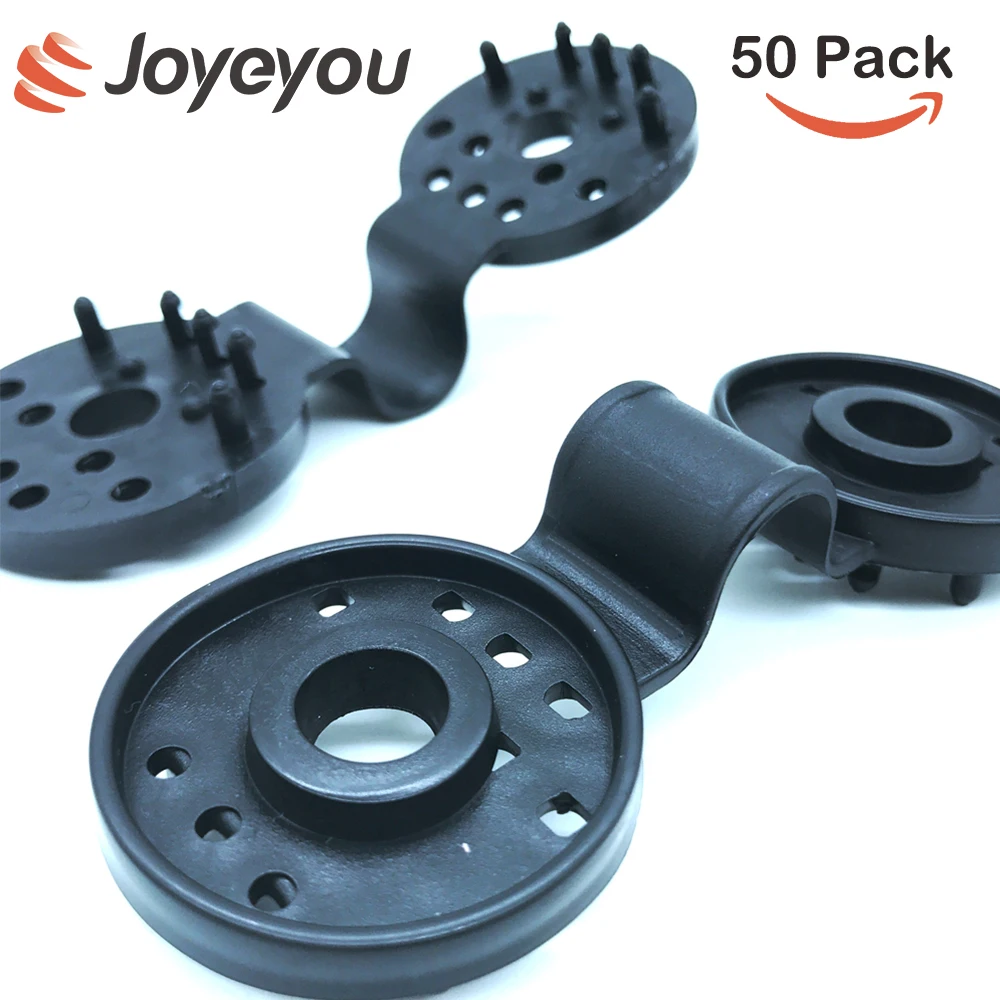 Joyeyou 50 Pack Agriculture Greenhouse Garden Clip Clamp Clips Grommets for Fastening Shade Cloth Bird Netting Net Mesh