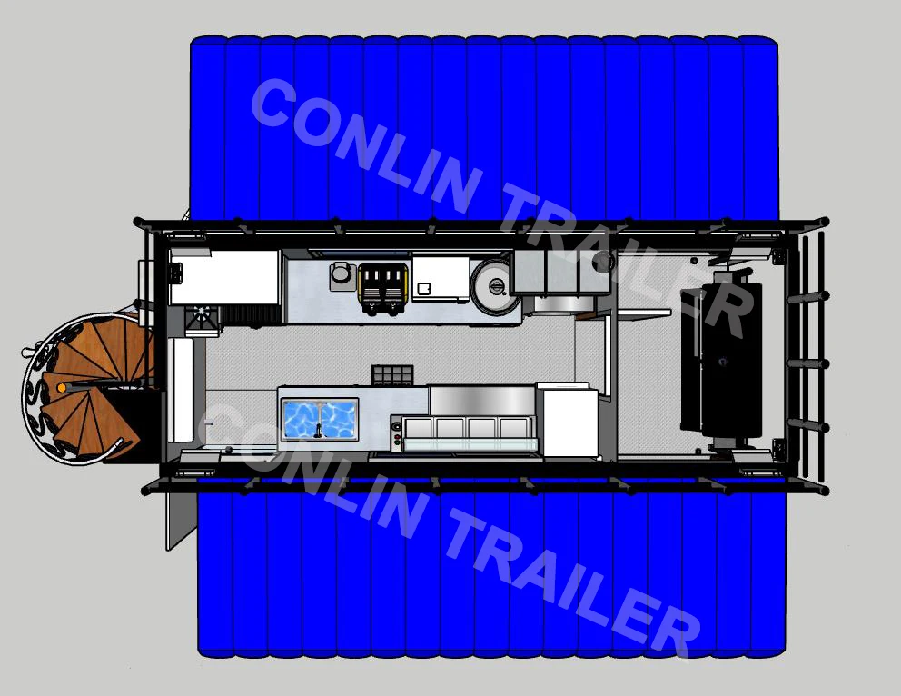 Most affordable two story mobile liquor truck double decker caravan for sale Qatar