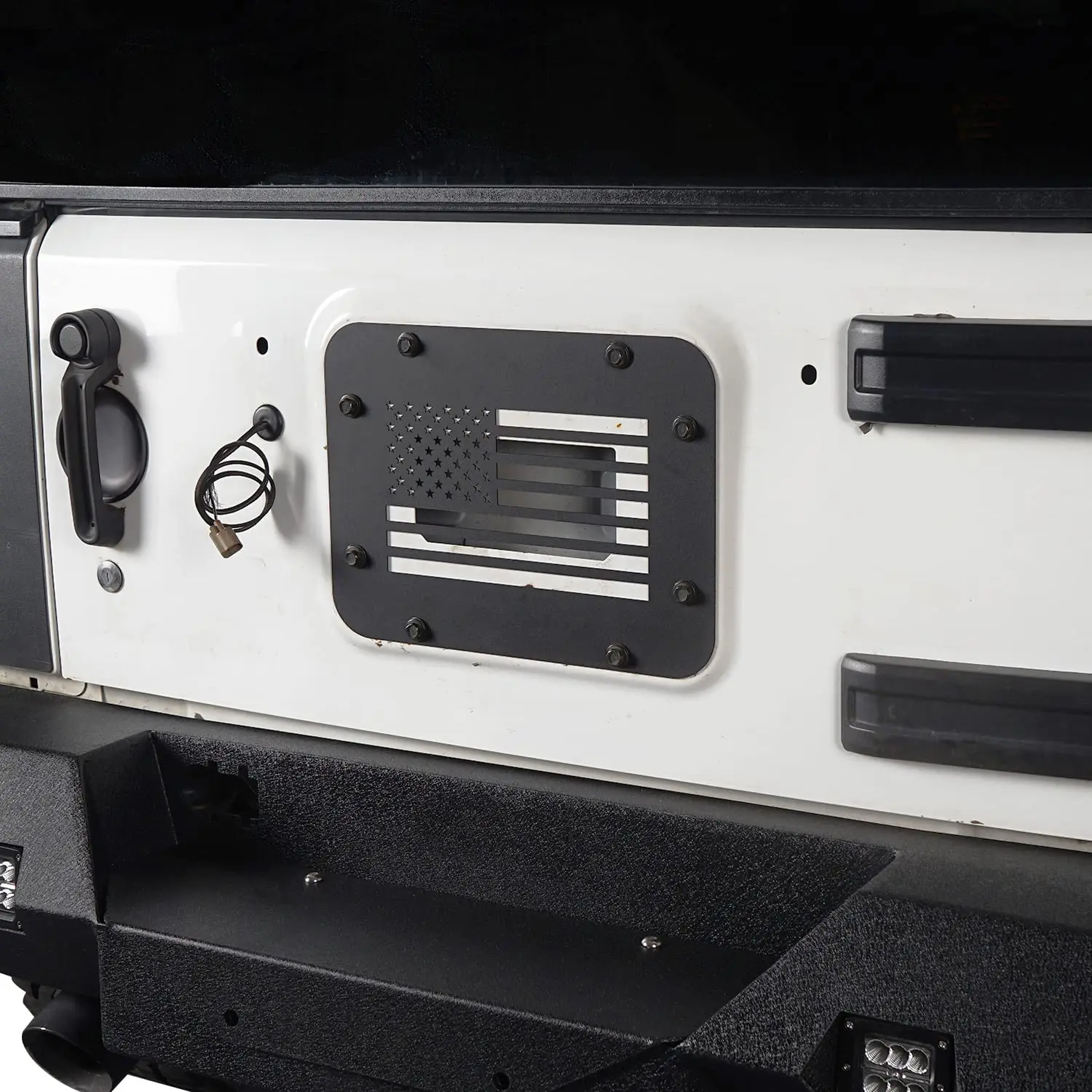 Top Selling Blank Tramp Stamp Tailgate Vent Plate Cover 2007-2018 for Jeep Wrangler Jk Tailgate Spare Tire Carrier