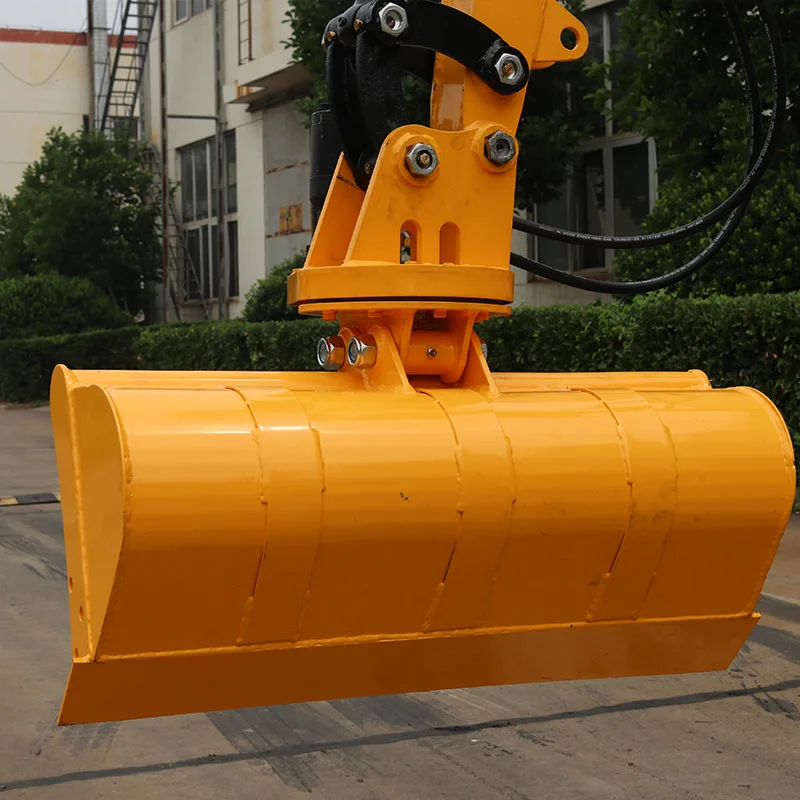 Excavator accessories 1 ton wide kv15 mud bucket grading tilt rotator bucket