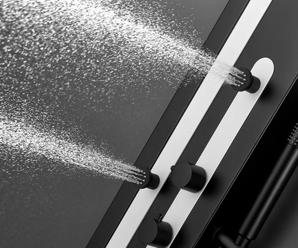 high pressure shower head bathroom  stainless steel Waterfall shower column setJets led Shower GS027