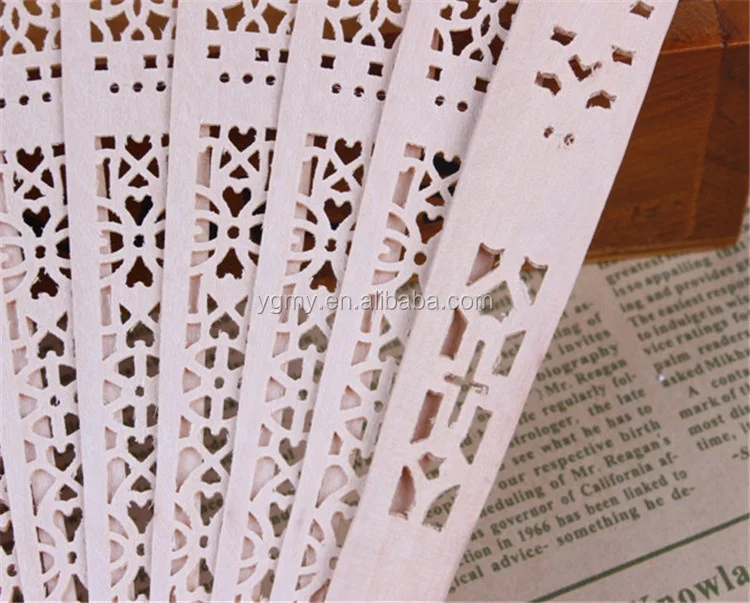HOT SALE Bamboo Hand Fans Wooden Hollow Carved Wedding Dancing Bridal Party Decor Fragrant Sandalwood Fan